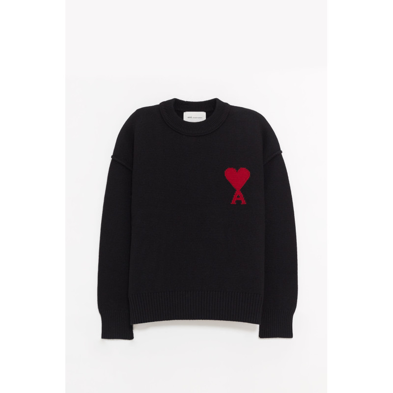 AMI NOIR ROUGE CREWNECK SWEATER